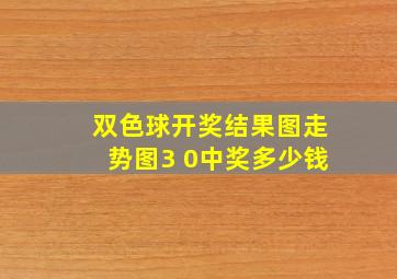 双色球开奖结果图走势图3 0中奖多少钱